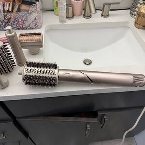 Hair Dryer Brush with Round Volumizing Brush Head - Rose Gold